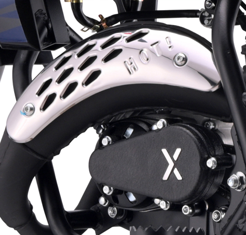 Krómozott kipufogóvédő