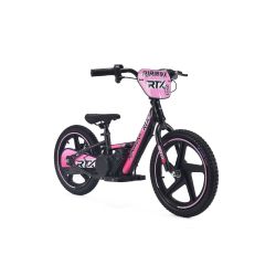 Elektromos futóbicikli RIRIBIKE RTX6 24V (16"), rózsaszín, Lítium akkumulátor, 250 W motor, Tárcsafék, Állítható puha PU ülés