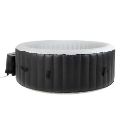 ÚJ BeneoSpa felfújható 4 személyes masszázsmedence, fekete-fehér