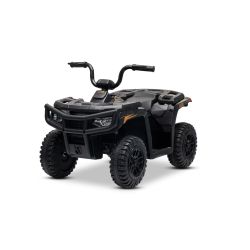 Arctic Cat márkájú, 12V-os, hátul hajtott elektromos quad, fekete, LED világítással, lítium akkumulátorral és két darab 25 W-os motorral, hivatalos licenccel