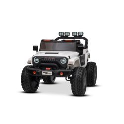 Elektromos kisautó Beneo Motors OFFRIDE 4x4 Kétszemélyes 24V, fehér, MP3 lejátszó USB/AUX bemenettel, 4x4 hajtás, Lítium akkumulátor, EVA kerekek rugózással, Távirányító, LED világítás