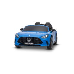 Elektromos Mercedes GT63 AMG gyerekautó 24V, 4x4 meghajtással, kék, kétszemélyes, állítható vezetőüléssel, puha EVA kerekekkel, 2,4 GHz-es távirányítóval, USB/Bluetooth csatlakozással, 200 W-os motorokkal, lengéscsillapított, lítium akkumulátorral, LED 