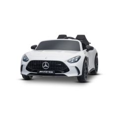 Elektromos Mercedes GT63 AMG gyerekautó 24V, 4x4 meghajtással, fehér, kétszemélyes, állítható vezetőüléssel, puha EVA kerekekkel, 2,4 GHz-es távirányítóval, USB/Bluetooth csatlakozással, 200 W-os motorokkal, lengéscsillapított, lítium akkumulátorral, LED 
