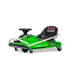 Beneo Motors driftelős gokart 24V, zöld, 300 W-os kefe nélküli motor, lítium akkumulátor, drift üzemmód 14 km/h végsebességgel, masszív acélváz, biztonsági öv, sportülés, multifunkciós kormánykerék