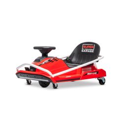 Beneo Motors driftelős gokart 24V, piros, 300 W-os kefe nélküli motor, lítium akkumulátor, drift üzemmód 14 km/h végsebességgel, masszív acélváz, biztonsági öv, sportülés, multifunkciós kormánykerék
