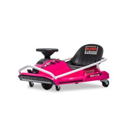 Beneo Motors driftelős gokart 24V, rózsaszín, 300 W-os kefe nélküli motor, lítium akkumulátor, drift üzemmód 14 km/h végsebességgel, masszív acélváz, biztonsági öv, sportülés, multifunkciós kormánykerék