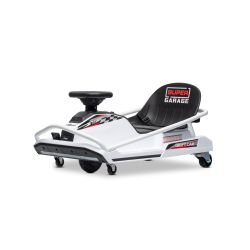 Beneo Motors driftelős gokart 24V, fehér, 300 W-os kefe nélküli motor, lítium akkumulátor, drift üzemmód 14 km/h végsebességgel, masszív acélváz, biztonsági öv, sportülés, multifunkciós kormánykerék
