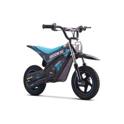 Gyerek elektromos minicross / pocket bike ROOKIE 24V (12"), kék, Lítium akkumulátor, 250W Kefe nélküli motor, Tárcsafék