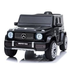 Újszerű  Elektromos kisautó gyerekeknek Mercedes G, Eredeti Liszensz, 2,4 GHz távirányító, Nyitható ajtók, Egyszemélyes ülés, fekete, 12V,  2 X MOTOR