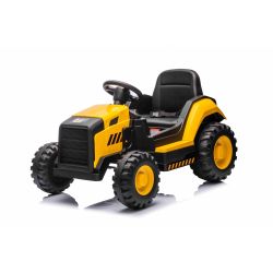 Licencelt Caterpillar elektromos kotró, együléses, sárga, USB bemenettel MP3 lejátszóhoz, hátsó hajtással, 2 x 30W motorral és lítium akkumulátorral.