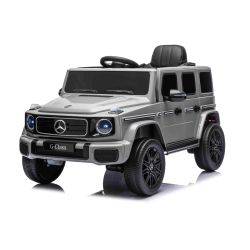 Elektromos játékautó Mercedes G580 12V, szürke, 2,4 GHz-es távirányító, Bluetooth, USB / SD bemenet, lítium akkumulátor, LED lámpák, EREDETI engedély