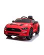 Ford Mustang 24V Elektromos játékautó, piros, puha EVA kerekek, motorok: 2 x 16 000 fordulat, 24V akkumulátor, LED-es lámpák, 2,4 GHz-es távirányító, MP3-lejátszó, eredeti licenc