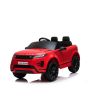 Range Rover EVOQUE elektromos autó, együléses, piros, bőr ülés, MP3 lejátszó USB / SD csatlakozással, 4x4 hajtás, 12V10AH akkumulátor, EVA kerekek, lengéscsillapított hátsó kerekek, kulcsos háromállású indítás, 2,4 GHz-es Bluetooth távirányító,