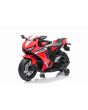 HONDA CBR 1000RR Elektromos motor, Licenc, 12V akkumulátor, Műanyag kerekek, 30W motor, LED lámpák, fix váz, segédkerekek, piros 