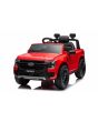 Elektromos játékautó FORD Ranger 12V, piros, Bőrülés, 2,4 GHz-es távirányító, Bluetooth / USB bemenet, Lengéscsillapított felfüggesztés, 12V akkumulátor, Műanyag kerekek, 2x30 W MOTOR, EREDETI licenc