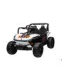 Elektromos játékautó UTV Small 12V, fehér, Hátsó kerék meghajtás, 12V akkumulátor, Műanyag kerekek, széles dupla ülés, 2,4 GHz távirányító, Együléses, MP3 lejátszó USB/SD bemenettel, LED világítás