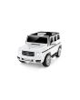 Elektromos Mercedes G játékautó, fehér, egyszemélyes ülés, lítium akkumulátor, 2,4 GHz-es távirányító, 2X MOTOR, USB, SD kártya, EREDETI licenc