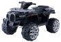 Elektromos QUAD ATV ALLROAD 12V, fekete, puha EVA kerekek, LED lámpák, MP3 lejátszó USB bemenettel, 2 X 12 V motor, 12V7Ah akkumulátor