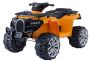 Elektromos QUAD ATV ALLROAD 12V, narancssárga, puha EVA kerekek, LED lámpák, MP3 lejátszó USB bemenettel, 2 X 12 V motor, 12V7Ah akkumulátor