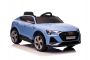 Audi E-tron Sportback elektromos autó 4x4 kék, Műbőr ülés, 2,4 GHz-es távirányító, Eva kerekek, USB / Aux bemenet, Bluetooth, Lengéscsillapított kerekek, 12V / 7Ah akkumulátor, LED lámpák, Puha EVA kerekek, 4 X 25 W motor, EREDETI licenc