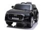 Elektromos autó Audi Q8, 12V, 2,4 GHz távirányító, USB / SD bemenet, LED-es lámpák, 12 V-os elem, puha EVA kerekek, 2 X MOTOR, fekete, Eredeti liszensz