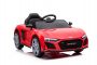 Audi R8 Spyder elektromos játékautó új modell, műanyag ülés, műanyag kerekek, USB / SD bemenet, akkumulátor 12V, 2 X 25W MOTOR, piros, EREDETI licenc