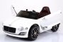 Elektromos kisautó gyerekeknek Bentley EXP12, 12V, 2,4 GHz távirányító, felfelé nyitható ajtók, EVA kerekek, bőr ülés, 2 X MOTOR, fehér, Eredeti Liszensz