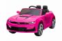 Chevrolet Camaro 12V elektromos játékautó, rózsaszín, 2,4 GHz távirányító, Nyitható ajtók, EVA kerekek, LED lámpák, bőrülés, 2 X MOTOR, USB / SD bemenet, EREDETI licenc