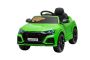 Elektromos autó Audi RSQ8, 12V, 2,4 GHz távirányító, USB  bemenet, LED-es lámpák, 12 V-os akkumulátor, puha EVA kerekek, 2 X35W MOTOR, zöld, Eredeti liszensz