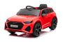 Audi RS6 elektromos autó, 12V, bőrülés, 2.4GHz távirányító, USB bemenet, LED lámpák, 12V akku, puha EVA kerekek, 2 X MOTOR, piros, EREDETI licenc