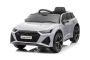 Audi RS6 elektromos autó, 12V, bőrülés, 2.4GHz távirányító, USB bemenet, LED lámpák, 12V akku, puha EVA kerekek, 2 X MOTOR, szürke, EREDETI licenc
