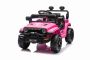 Elektromos OFFROAD NEW kisautó hátsókerék-meghajtással, rózsaszín, lítium akkumulátor, magas futómű, széles ülés, lengéscsillapított felfüggesztés, 2,4 GHz-es távirányító, LED lámpák