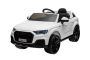 Elektromos játékautó Audi Q7 fehér, Együléses, Független felfüggesztés, 12V-os akkumulátor, Távirányító, 2 x 35 W-os motor, LED világítás, USB/AUX bemenet MP3 lejátszón, Eredeti licenc