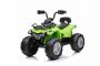 Elektromos ATV SUPERPOWER 12V, zöld, műanyag kerekek gumiszalaggal, 2 x 45W motor, műanyag ülés, felfüggesztés, 12V7Ah akkumulátor, MP3 lejátszó 