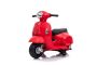 Elektromos motorkerékpár Vespa GTS, piros, segédkerekekkel, eredeti licenc, 6V Akkumulátor, Bőrülés, 30W motor