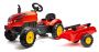 FALK Pedálos traktor 2046AB X-Traktor pótkocsival és nyitható motorháztetővel