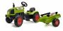 FALK Pedálos traktor 2041C Claas Arion pótkocsival és nyitható motorháztetővel