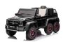 Mercedes-Benz G63 AMG 6X6 elektromos gyermekautó, Együléses, fekete, 6 kerék független felfüggesztéssel, Hajtás 4 x 45W, 12V10AH Akku, Műanyag kerekek és ülés, Távirányító, Licenc