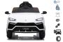 Elektromos játékautó Lamborghini Urus, 12 V, 2,4 GHz távirányító, USB / SD bemenet, lengéscsillapított, nyitható ajtók, puha EVA kerekek, 2 X MOTOR, Fehér, Eredeti liszensz