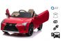 Elektromos játékautó Lexus LC500, 12 V, 2,4 GHz távirányító, USB / SD bemenet, hátsó lengéscsillapító, felfelé nyitható ajtó, 2 X MOTOR, piros, ORIGINAL liszensz