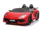 Lamborghini Aventador 12V Elektromos játékautó kétszemélyes, piros, 2,4 GHz-es távirányító, USB / SD bemenet, felfüggesztés, felfelé nyíló ajtó, puha EVA kerekek, 2 X MOTOR, Eredeti licenc