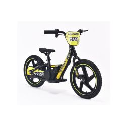 Elektromos futóbicikli RIRIBIKE RTX6 24V (16"), sárga, Lítium akkumulátor, 250 W motor, Tárcsafék, Állítható puha PU ülés