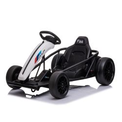 Drift Car elektromos Gokart 24V, fehér, sima drift kerekek, 2 x 350 W-os motor, drift mód 13 Km / h sebességgel, 24 V-os akkumulátor, szilárd szerkezet