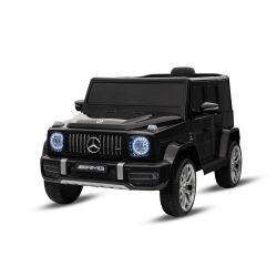 Elektromos Mercedes G játékautó, fekete, egyszemélyes ülés, lítium akkumulátor, 2,4 GHz-es távirányító, 2X MOTOR, USB, SD kártya, EREDETI licenc