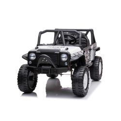Elektromos játékautó Raptor XXL 24V, fehér, 4 x 50 W motor, EVA kerekek, elektromos fék, bőrülések, rugózott kerekek, MP3 lejátszó, USB, AUX bemenet, LED lámpák