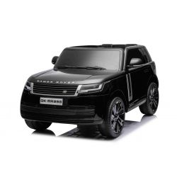Range Rover 2023 model elektromos kisautó,Kétszemélyes,fekete,bőr ülésekkel,Rádió USB bemenettel,Hátsókerék meghajtás,legnéscsillapított hátsó felüggesztés,12V7AH Akkumulátor,EVA kerekek,Kulcsos háromállású indítás, 2,4 GHz Távirányító,Eredeti licenc
