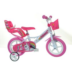 Újszerű  DINO Bikes - Gyerek bicikli 12" 124RLUN - Egyszarvú