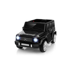 Elektromos Mercedes G játékautó, fekete, egyszemélyes ülés, lítium akkumulátor, 2,4 GHz-es távirányító, 2X MOTOR, USB, SD kártya, EREDETI licenc
