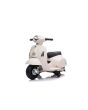 Elektromos motorkerékpár Vespa GTS, fehér, segédkerekekkel, eredeti licenc, Lítium akkumulátor, Bőrülés, 30W motor