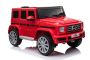 Mercedes G500 elektromos autó 12V, piros , 2,4 GHz távirányító, USB / SD bemenet, felfüggesztés, lítium akkumulátor, LED lámpák, EREDETI licenc